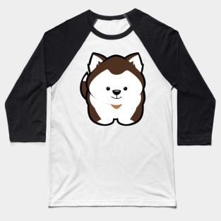 Husky Puppy Drk Brown Baseball T-Shirt